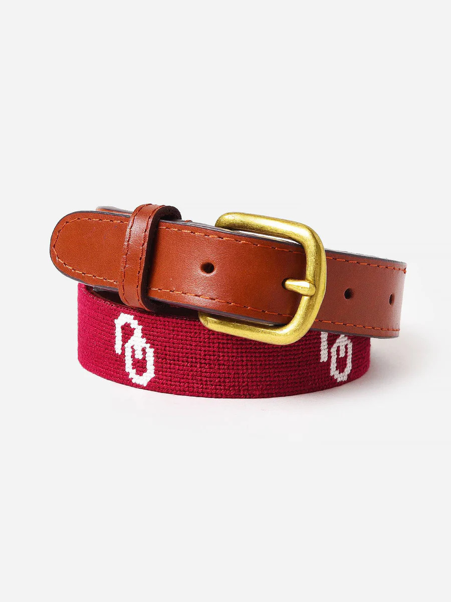 Smathers & Branson Boys' University of Oklahoma Needlepoint Belt | Saint Bernard