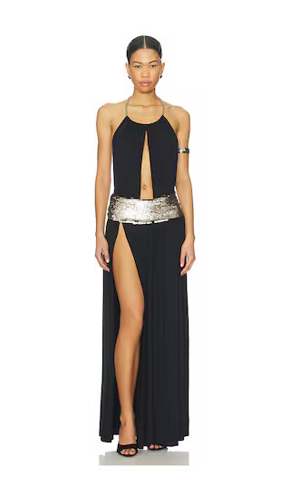 Beaded Belt Maxi Dress | Revolve Clothing (Global)