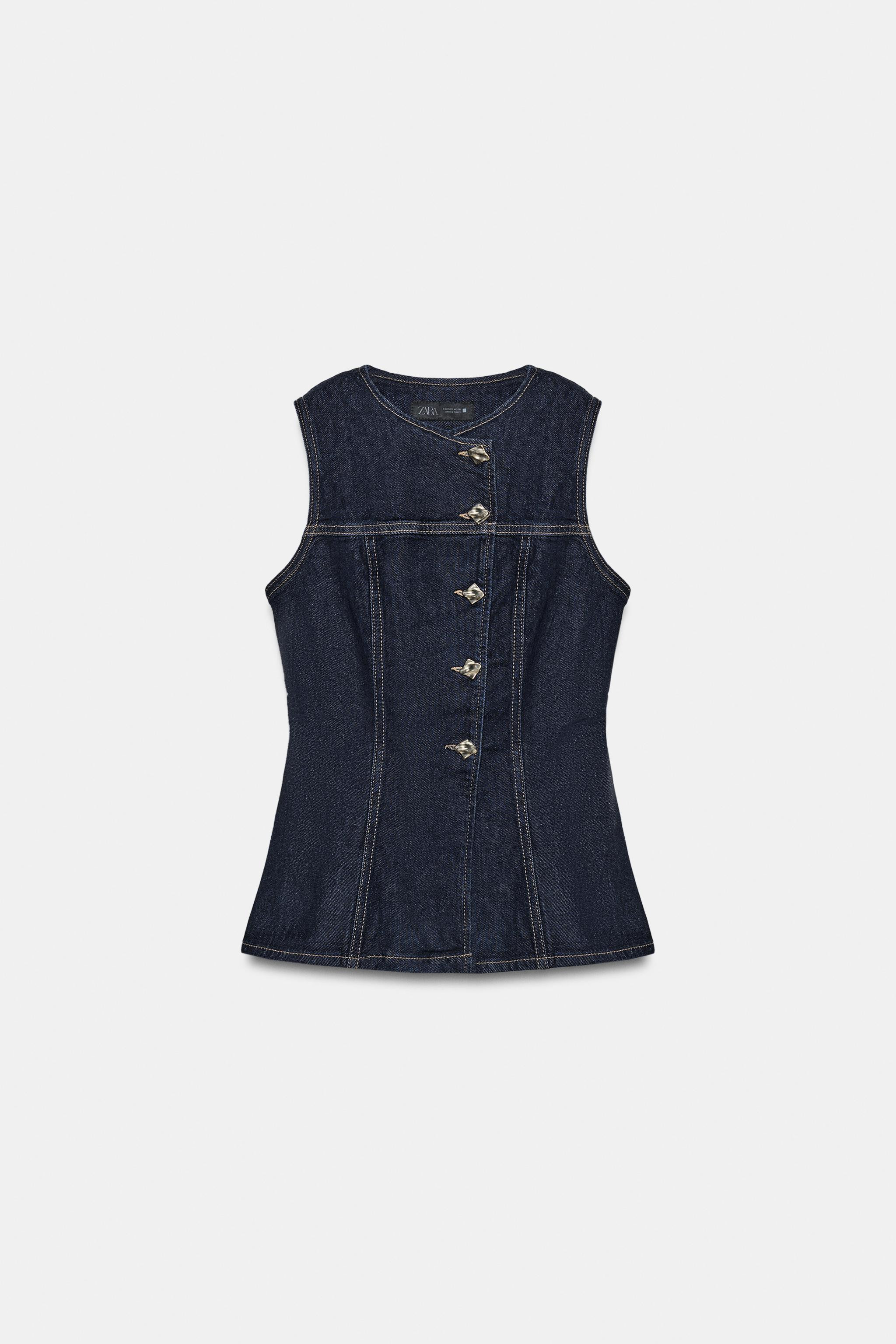 Z1975 FITTED DENIM WAISTCOAT | Zara UK
