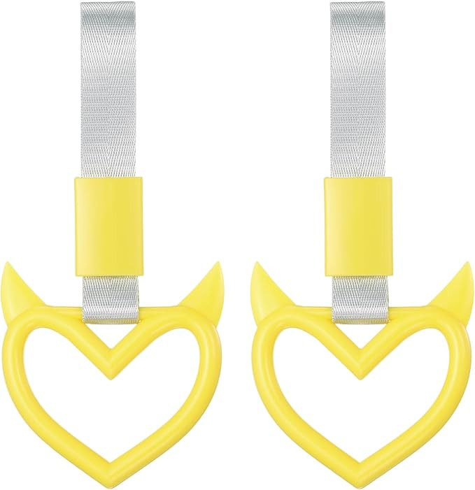 PATIKIL Car Handle Straps, Car Rear Bumper Warning Ring Cars Hand Strap Drift Charm Keychains Acc... | Amazon (US)