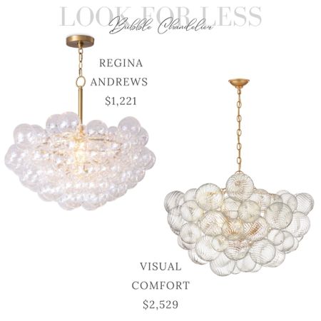 Look For Less - Bubble gold chandelier- also comes nickel ! 
Visual Comfort Tallia chandelier, Regina, Andrew, bubble chandelier
#lookforless #lighting #interiordesign #decorating 

Follow my shop @JillCalo on the @shop.LTK app to shop this post and get my exclusive app-only content!

#liketkit #LTKhome #LTKFind #LTKsalealert
@shop.ltk
https://liketk.it/4bb3C

#LTKsalealert #LTKhome #LTKFind