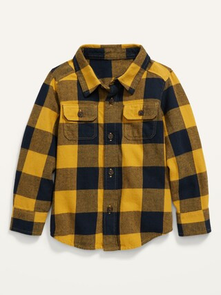 Plaid Flannel Pocket Shirt for Toddler Boys | Old Navy (US)