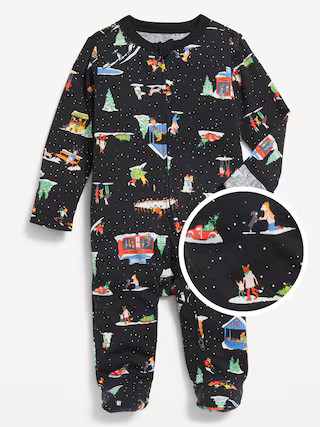 2-Way-Zip Printed Sleep & Play Footed One-Piece for Baby | Old Navy (US)