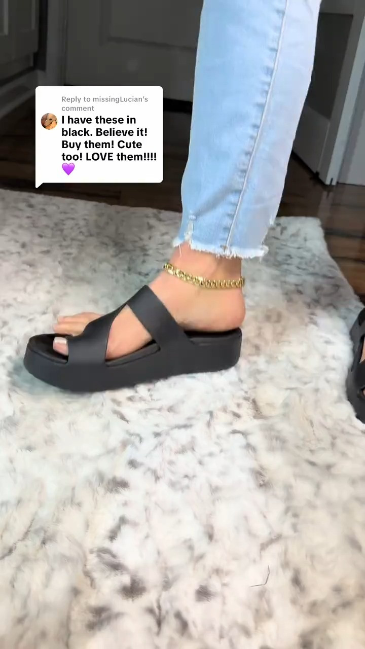 These toe loop platforms give a little lift but still feel easy to walk in.

#LTKFinds #LTKShoeCrush #LTKStyle
#CrocsStyle #PlatformSandals #EverydaySteps #earnscommissions 

 #LTKootd #LTKOver40 #LTKTravel