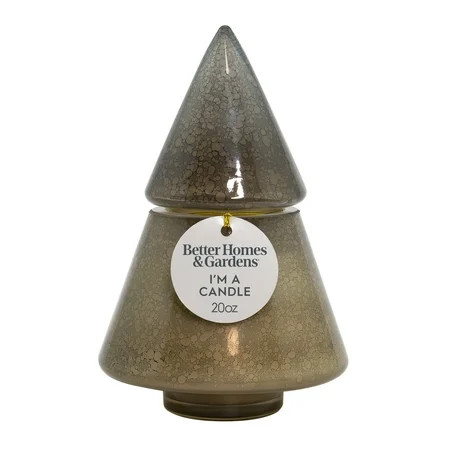 Better Homes & Gardens 2-Wick Artisanal Style Glass Christmas Tree Candle, Citrus and Balsam, 20 oz | Walmart (US)