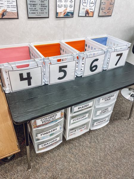 classroom turn in basket organization! Each of my class periods has their own file crate as their turn in basket! The file folders in the back of the basket are for graded papers and no names!

#middleschoolteacher 

#LTKunder100 #LTKunder50 #LTKBacktoSchool