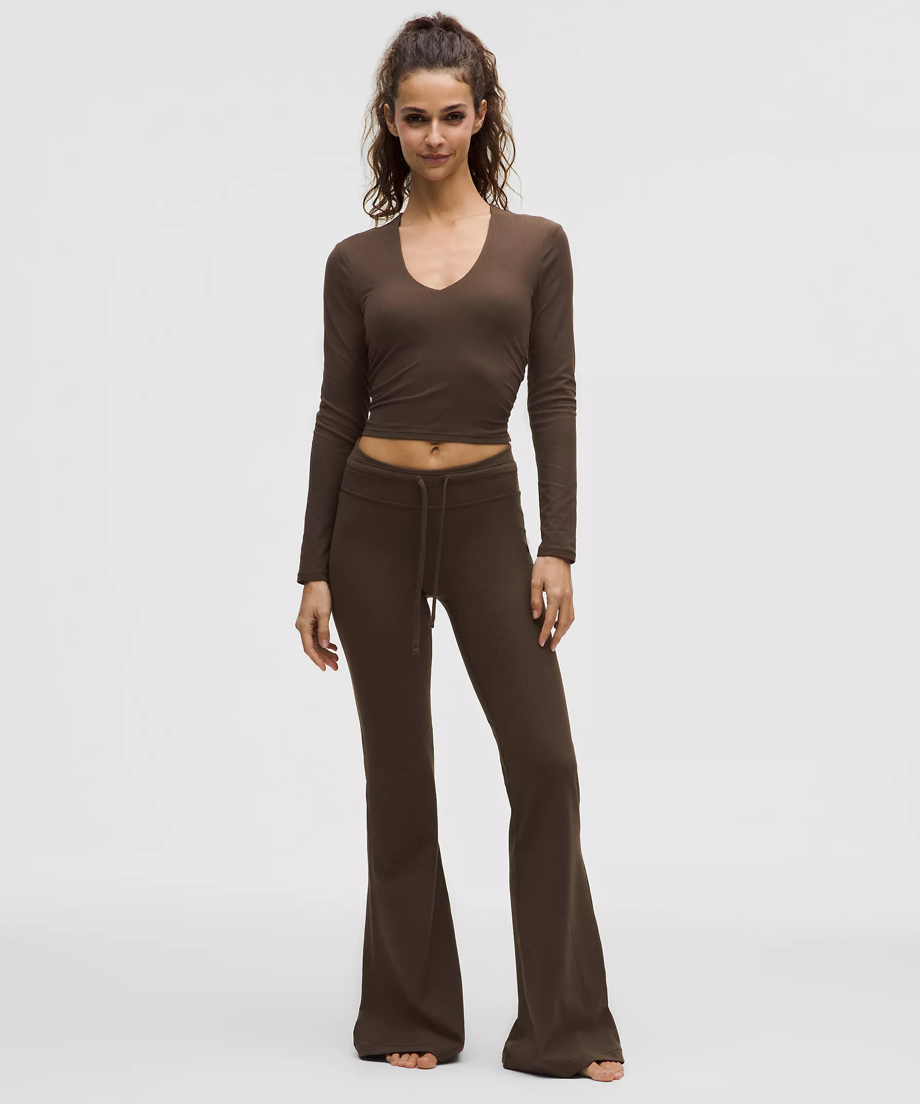 All It Takes Ribbed Nulu V-Neck Long-Sleeve Shirt | lululemon (CA)