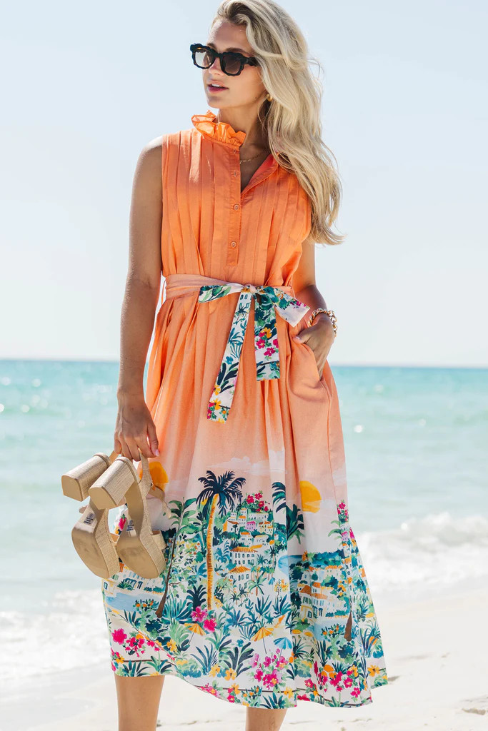 Morning Market Orange Dress | The Mint Julep Boutique