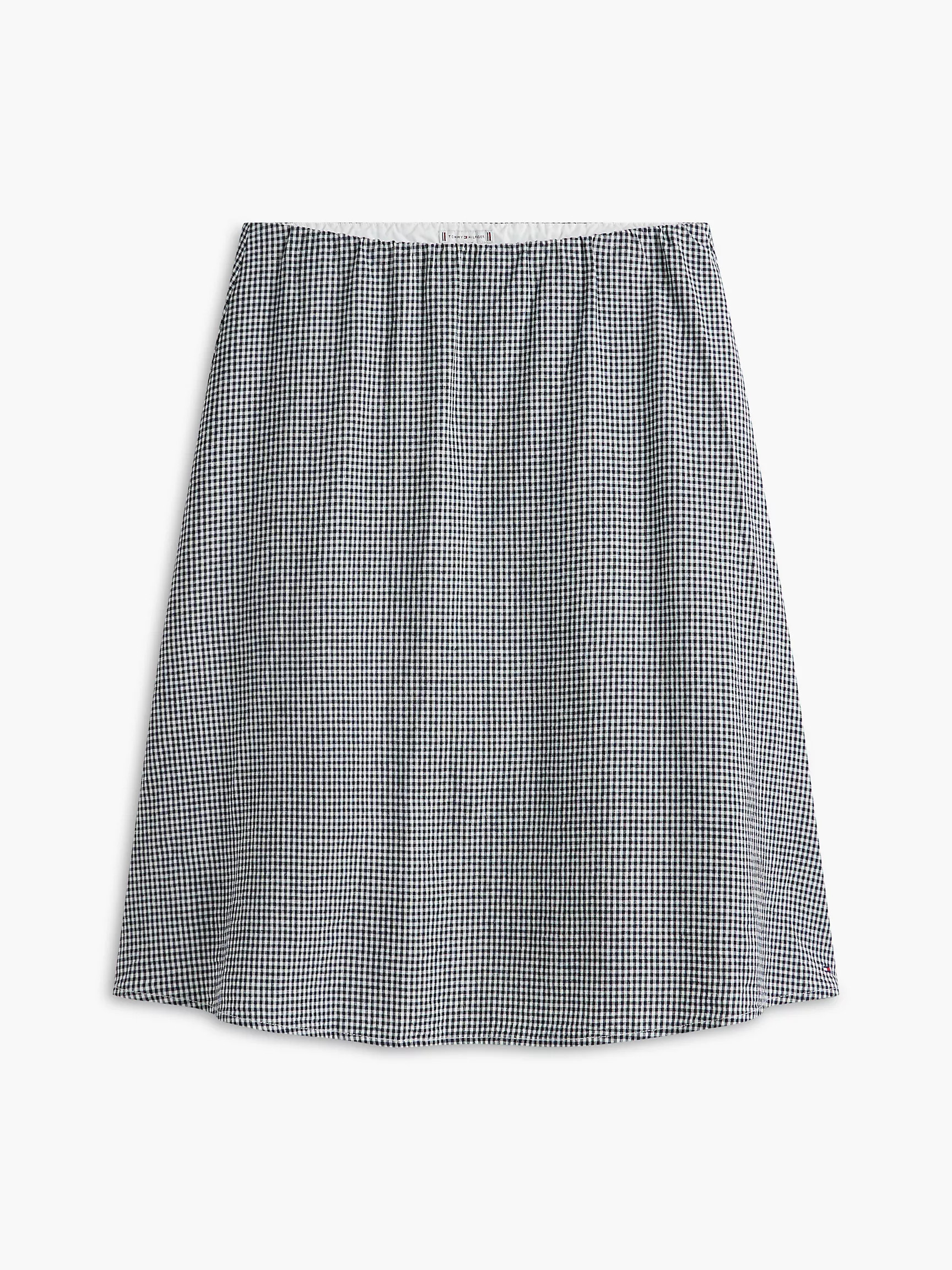 Gingham Linen-Blend Midi Skirt | Tommy Hilfiger | Tommy Hilfiger (US)