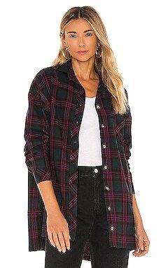Lovers and Friends Gela Oversized Top in Green Plaid from Revolve.com | Revolve Clothing (Global)