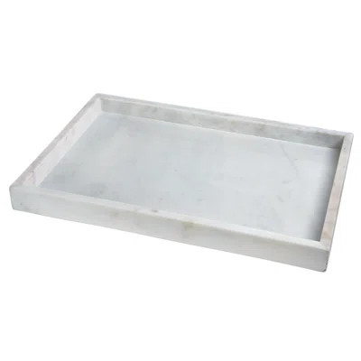 Lena Serving Tray Ivy Bronx Size: 1.5" H x 12" W x 18" D, Color: Opal White | Wayfair North America