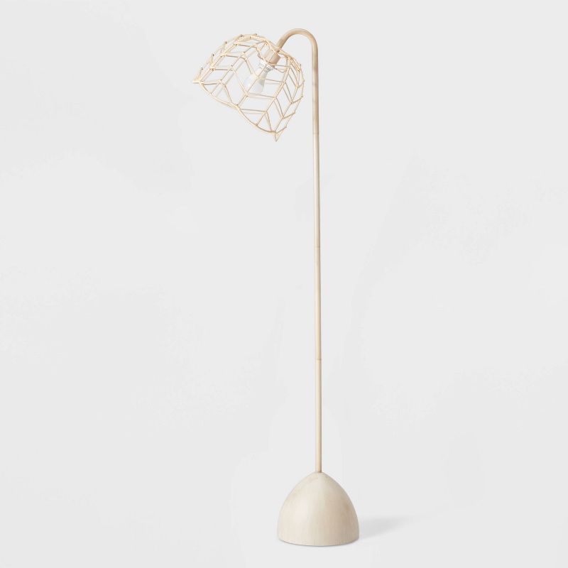 Rattan Floor Lamp (Includes LED Light Bulb) Natural - Pillowfort&#8482; | Target