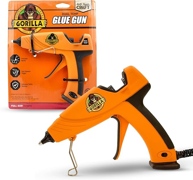 Gorilla 100426 Full-Size Hot Glue Gun, Orange | Amazon (US)