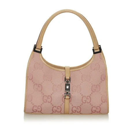 Pre-Owned Gucci GG Jackie Handbag Canvas Fabric Pink | Walmart (US)