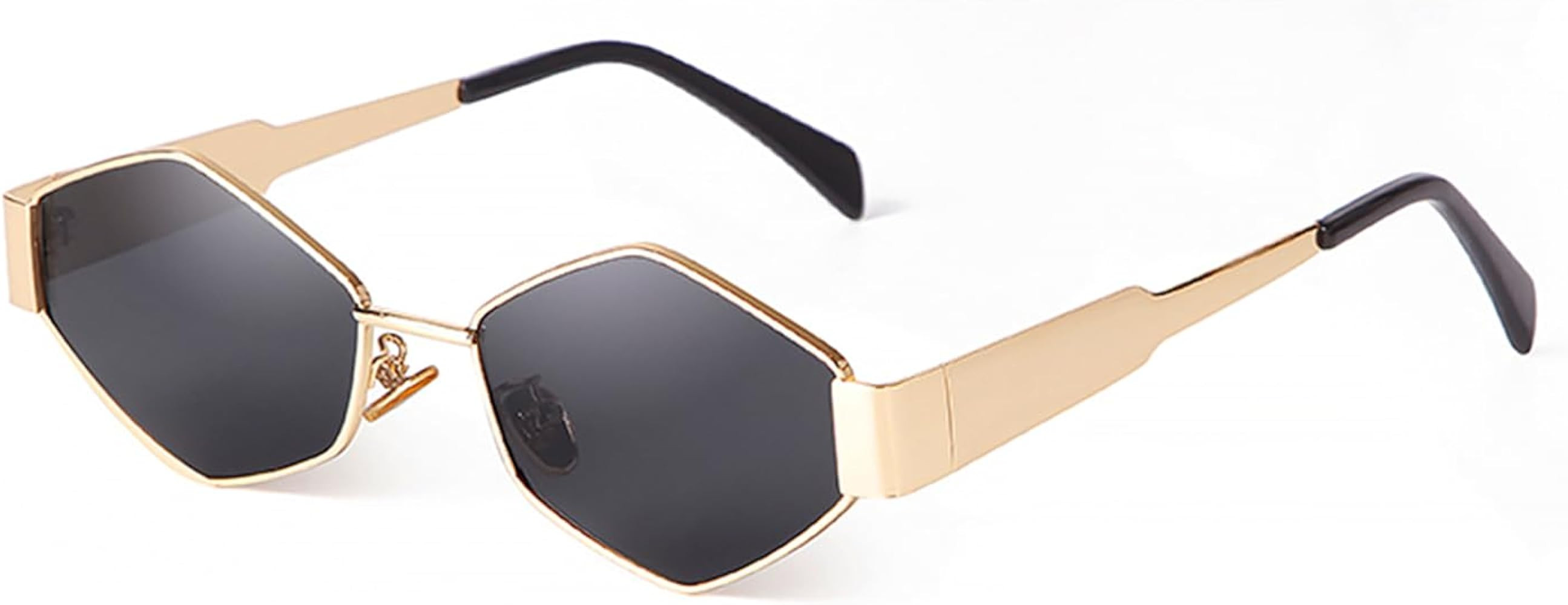 VIA LEECA Retro Hexagon Sunglasses for Women Men 90s Trendy UV400 Protection Shades | Amazon (US)