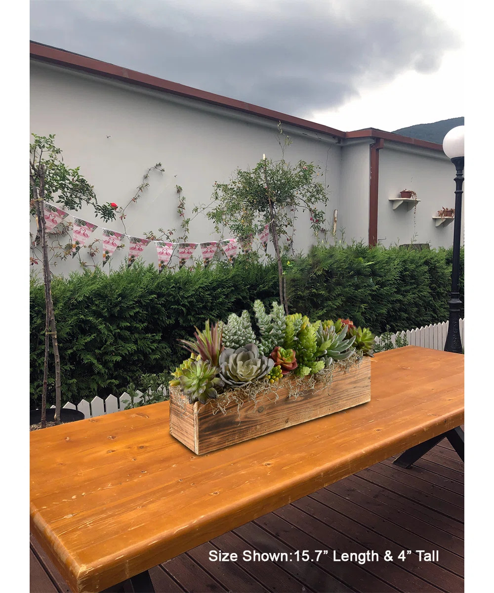 Serene Spaces Living Long Farmhouse Planter Box, 15.7" Long, Pack Of 6 (Set of 6) | Wayfair North America