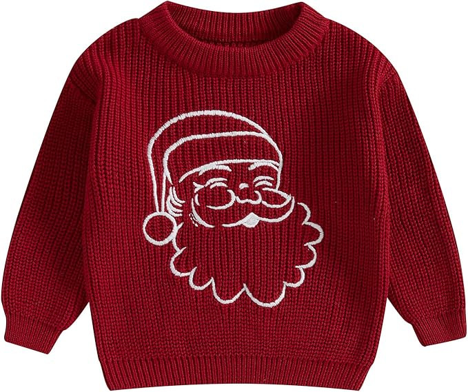 Baby Halloween Sweater Pumpkin Print Long Sleeve Crewneck Embroidery Knit Sweatshirt Toddler Fall... | Amazon (US)