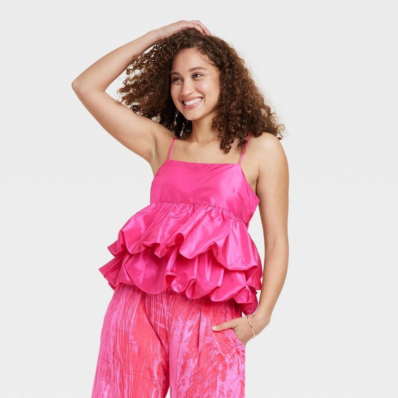 Women's Tiered Taffeta Tank Top - A New Day™ | Target