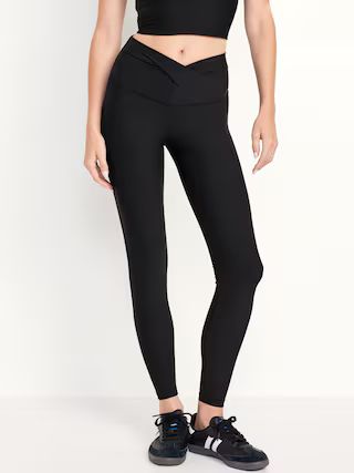 Extra High-Waisted PowerSoft Twist-Front Leggings | Old Navy (US)