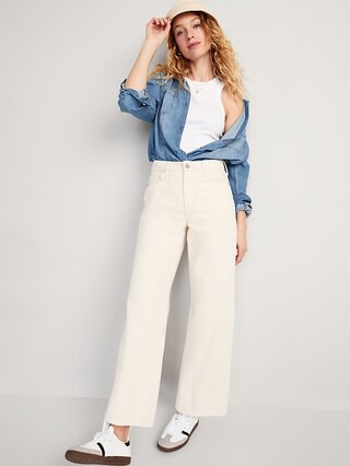 Oversized Jean Boyfriend Shirt for Women | Old Navy (US)