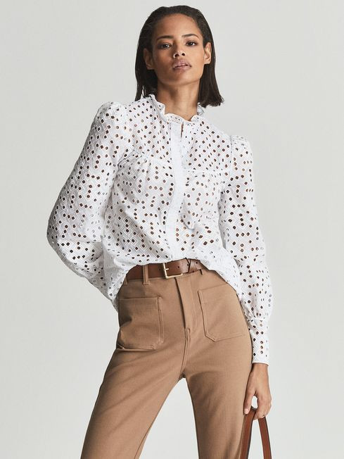 Embroidered Top | Reiss US