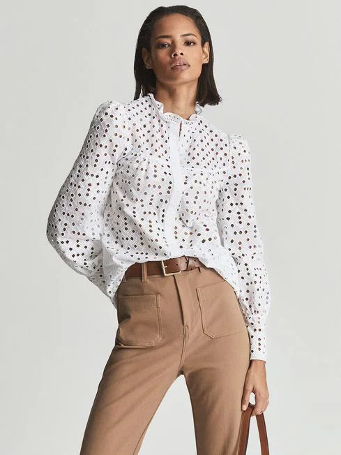 Embroidered Top | Reiss US