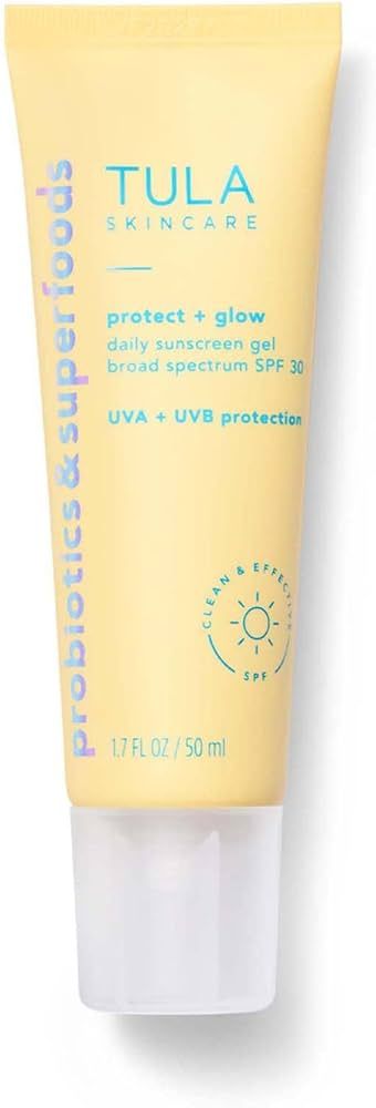 TULA Daily SPF 30 Sunscreen Gel - Broad Spectrum, Non-Greasy, Reef-Safe with Blue Light & Polluti... | Amazon (US)