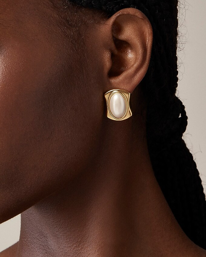 Square pearl stud earrings | J. Crew US