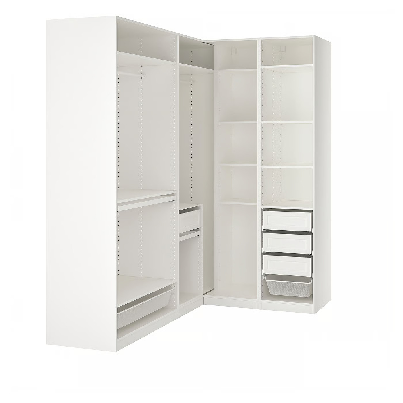 PAX Corner wardrobe, white, 82 7/8/63 1/4x93 1/8 " | IKEA US