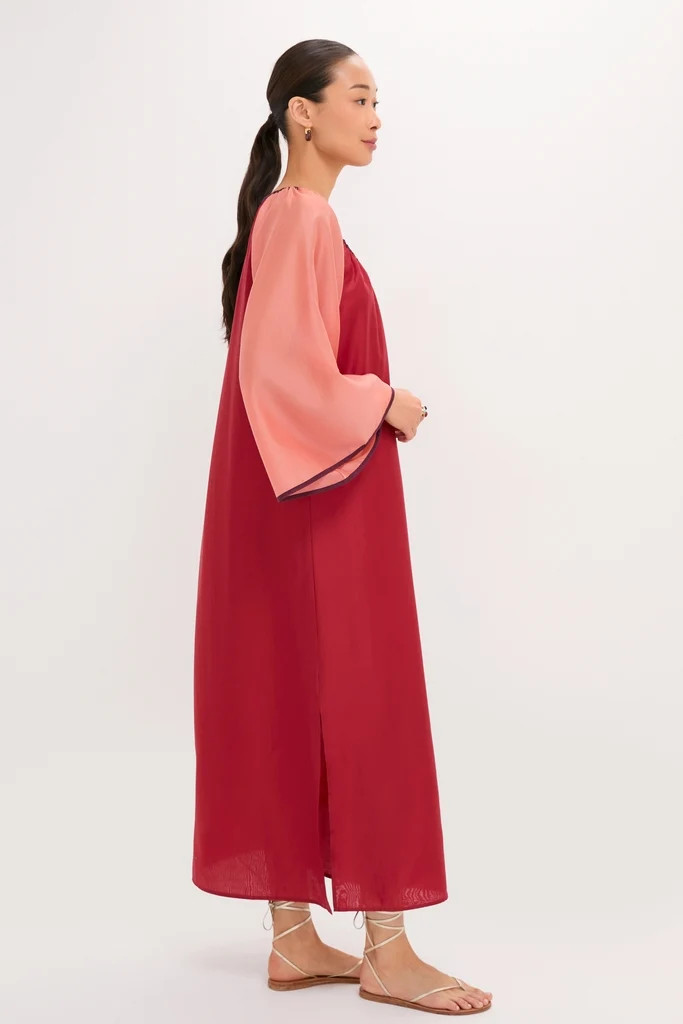 Terracotta Colorblock Organza Zola Maxi Dress | Tuckernuck (US)