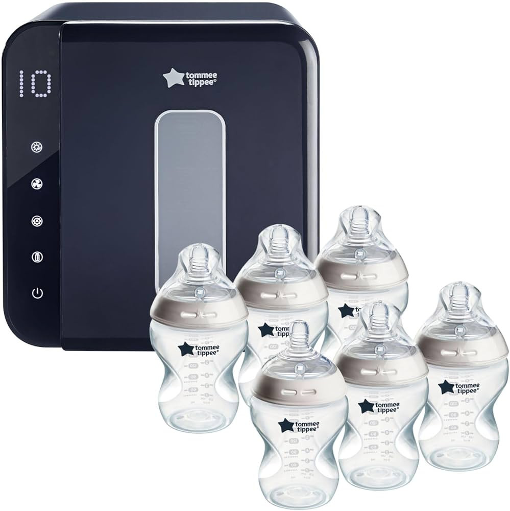 Tommee Tippee Ultra UV Steriliser, Dryer and Storage for Baby Bottles and Accessories,Black + Nat... | Amazon (UK)