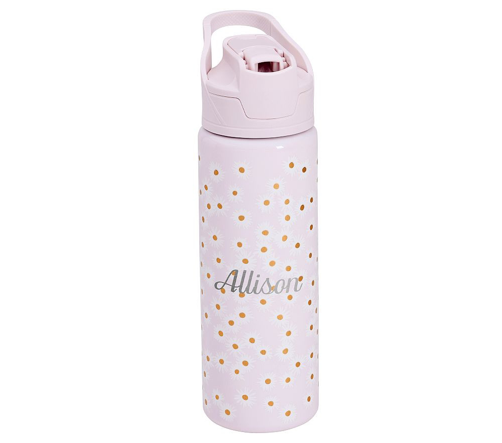 Embroidered Daisies Colby Water Bottle | Pottery Barn Kids