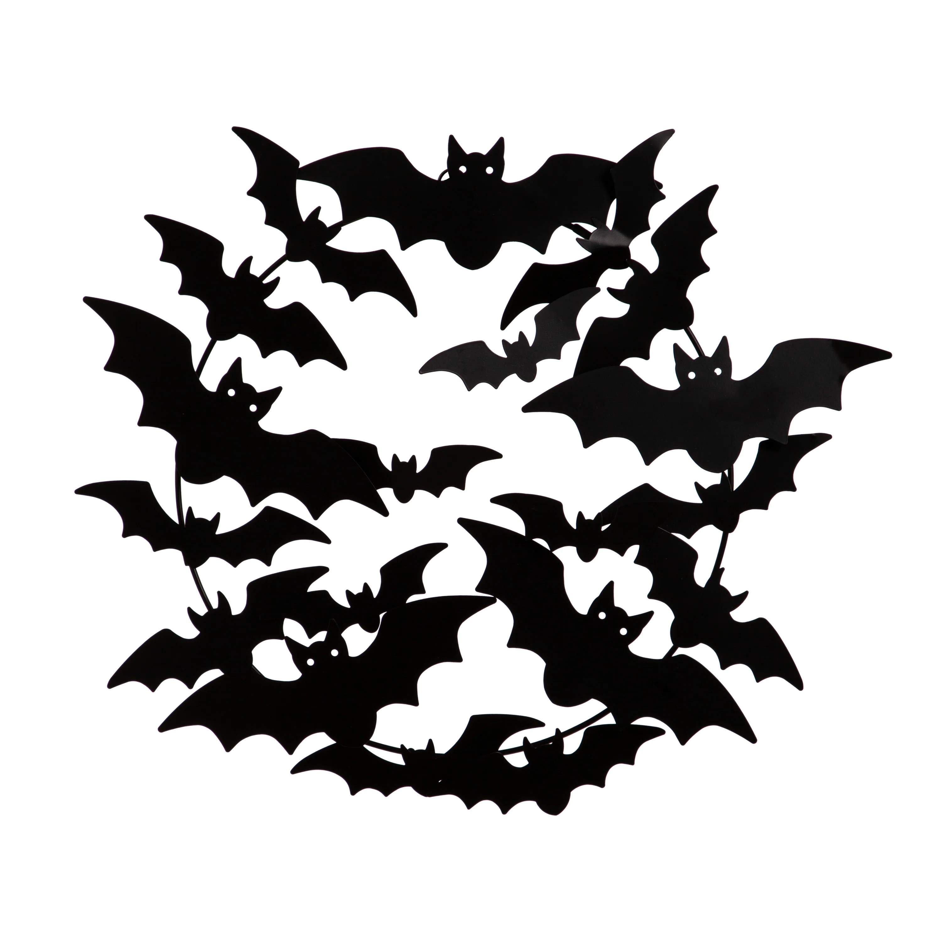 Metal Bat Halloween Indoor/Outdoor Wreath | Birch Lane