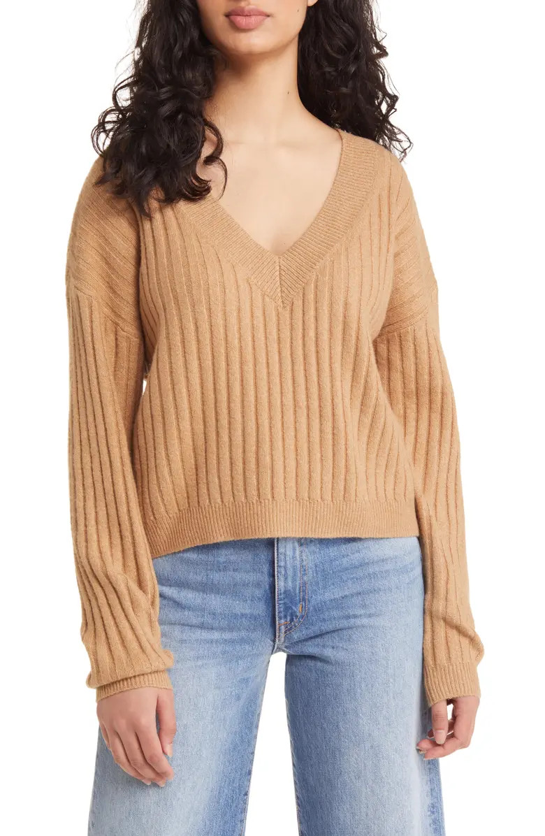 V-Neck Rib Sweater | Nordstrom