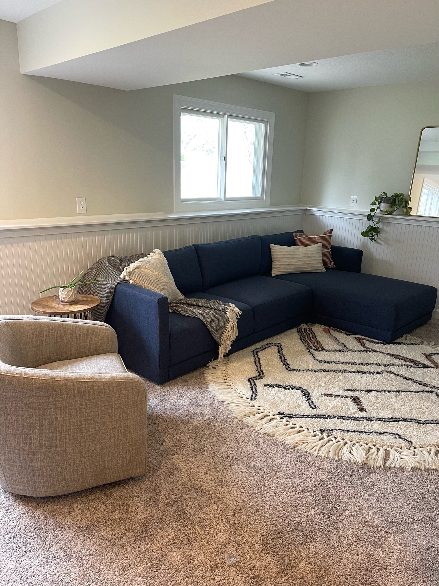 Basement living room inspo ✨ a little couch upgrade. 

#LTKhome #LTKsalealert