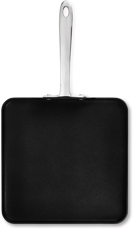 All-Clad HA1 Hard Anodized Nonstick Griddle 11x11 Inch Oven Broiler Safe 500F, Lid Safe 350F Pots... | Amazon (US)