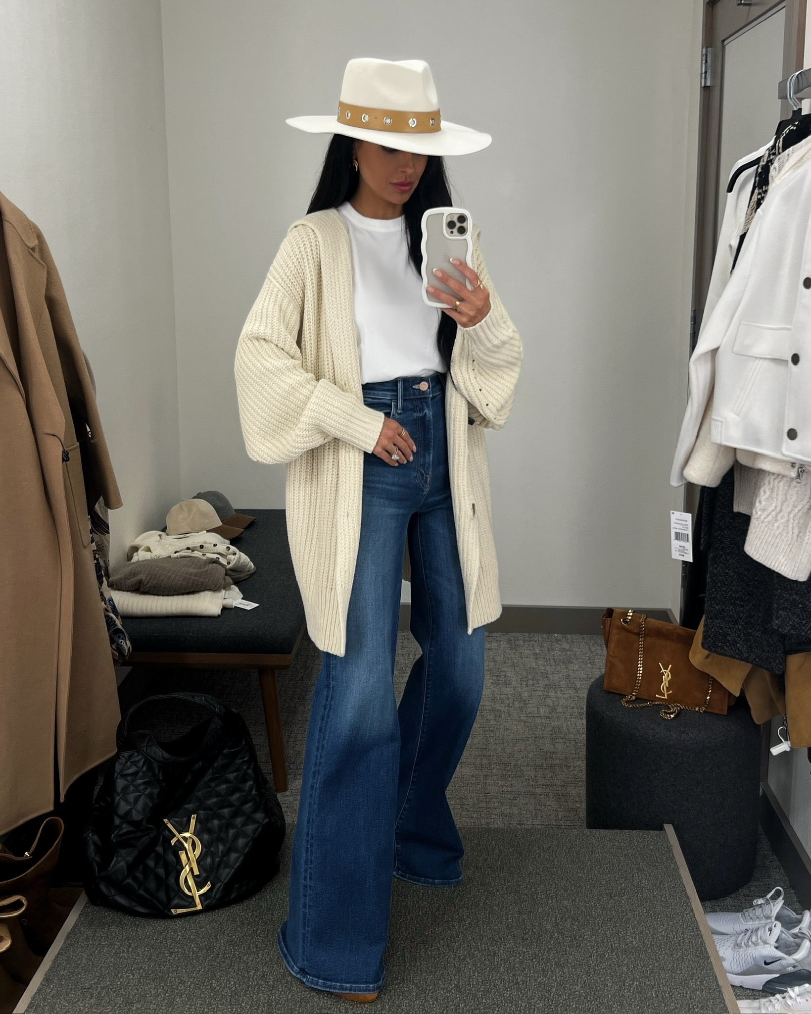 Nordstrom anniversary sale 2025
Fall outfit ideas 
Free people oversized cardigan wearing an XS
Mother wide leg jeans - wearing a 24
Nordstrom wool hat
Nordstrom White tee 
#nordstrom #nsale 

#LTKSeasonal #LTKStyleTip #LTKSaleAlert