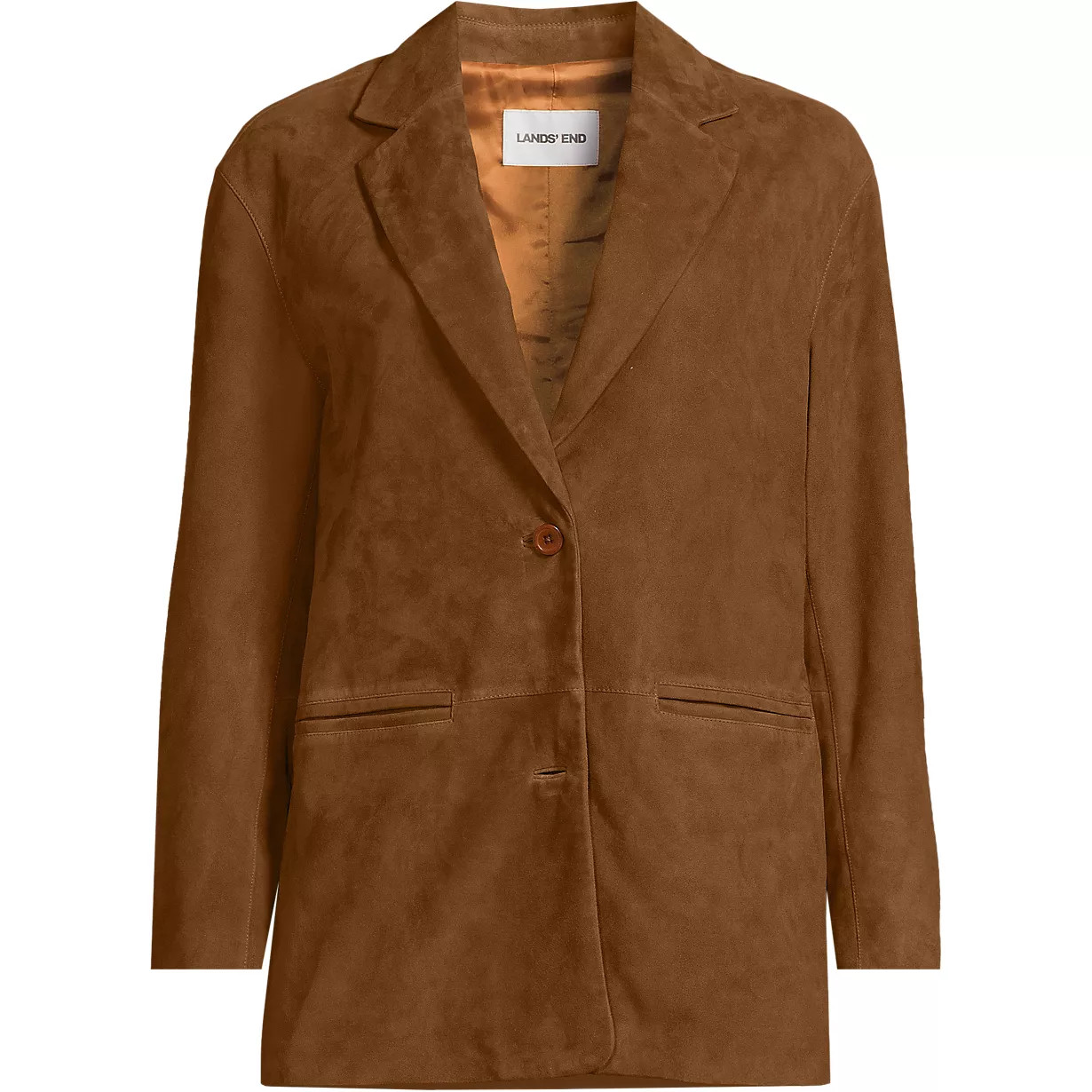 Women's Suede Boyfriend Blazer | Lands' End (US)