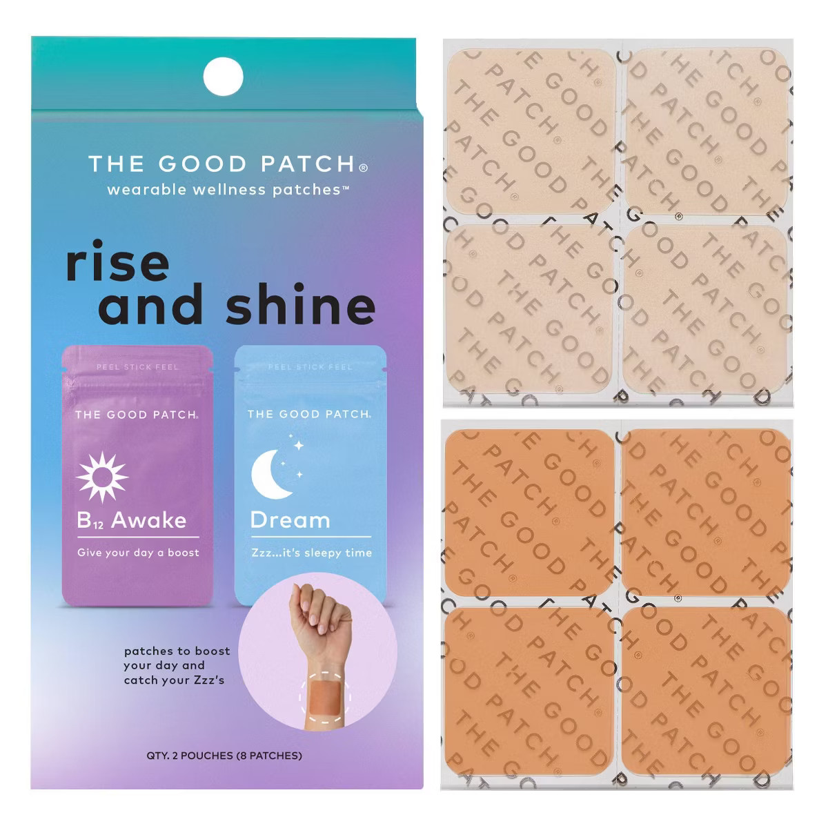 The Good Patch Rise and Shine Set Plant-Based Vegan Wellness Patch - 8ct | Target