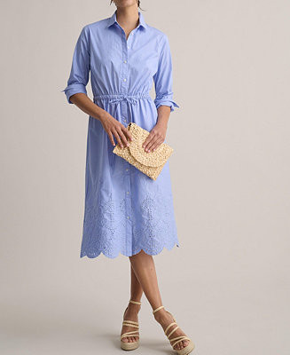 UNTUCKit Women's Eyelet-Embroidered Claudia Shirtdress - Macy's | Macy's