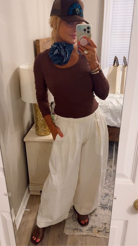 My new favorite loose pants are on sale!! I sized down to a small.  My knit tee I have in brown & black (so good) & I’m wearing my true size med 

#LTKFindsUnder50 #LTKStyleTip #LTKTravel