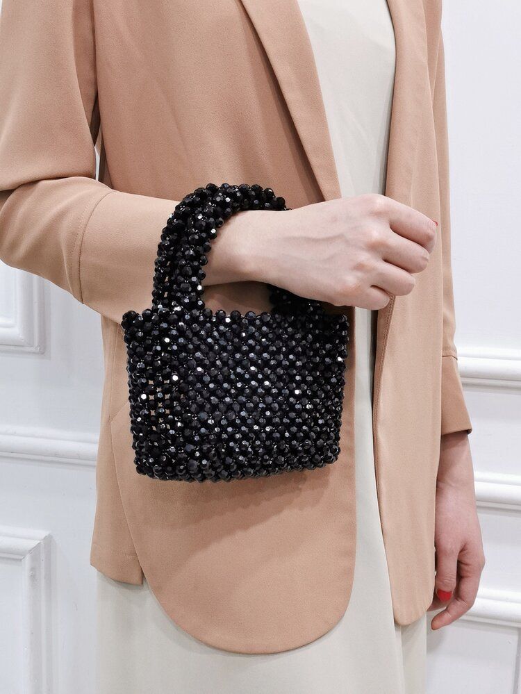 Mini Beaded Square Bag | SHEIN