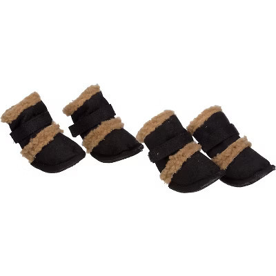 Pet Life Duggz Insulated Winter Fashion Dog Shoes Booties - Set of 4, XS, Black | Target