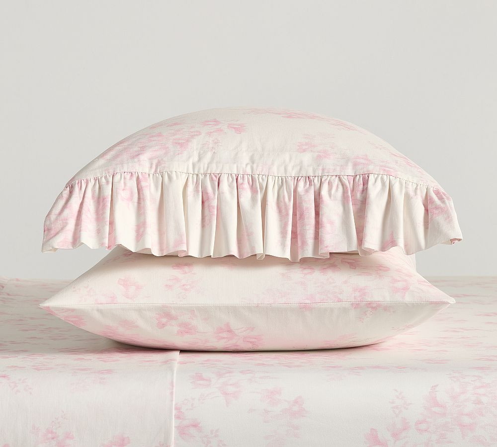 LoveShackFancy Ikat Meadow Floral Pink Pillowcases - Set of 2 | Pottery Barn (US)