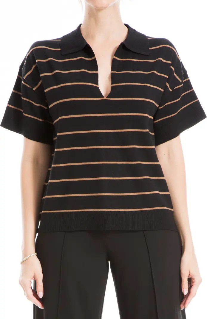Johnny Collar Stripe Knit Polo Sweater | Nordstrom Rack