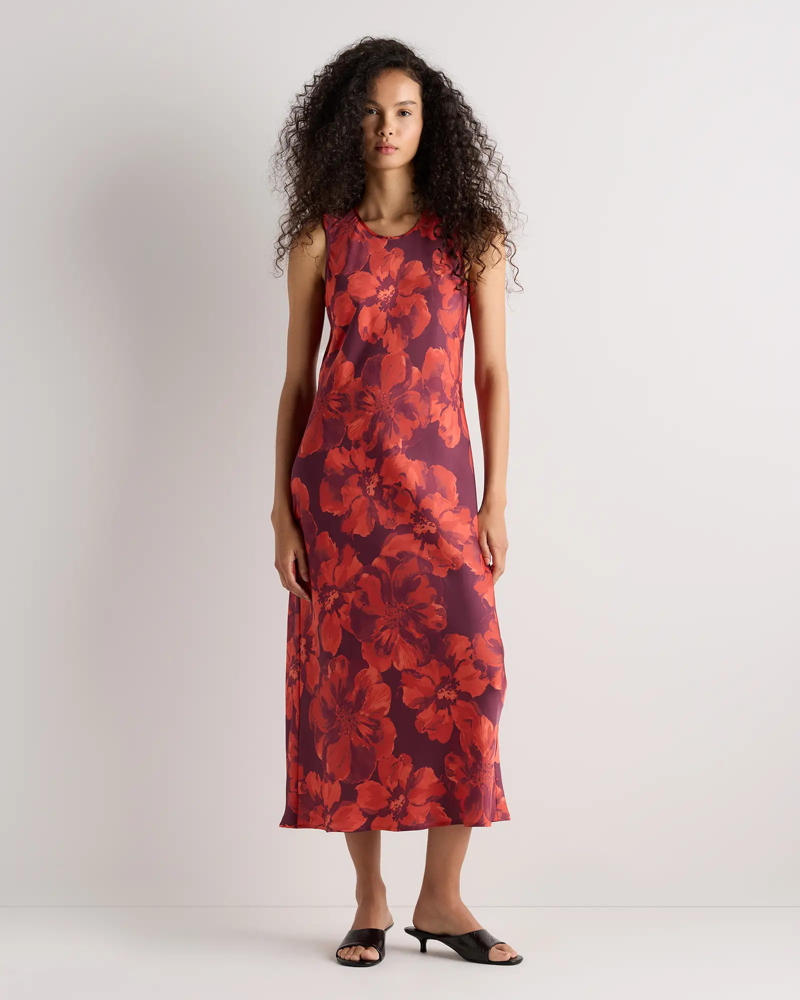 Washable Stretch Silk Tank Midi Dress | Quince