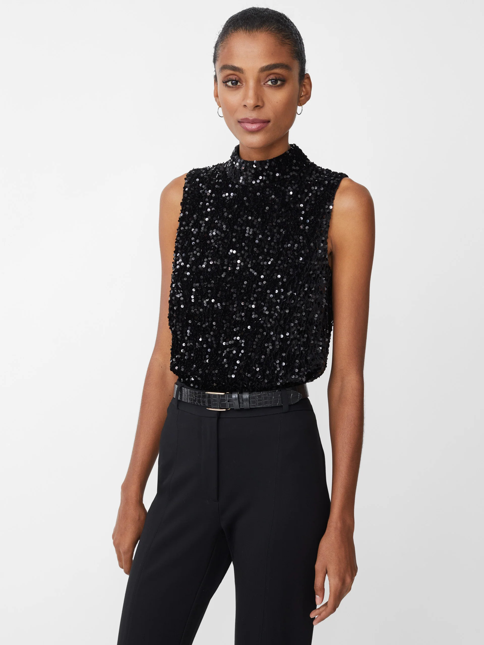Leeza Sleeveless Sequin Top | J.McLaughlin