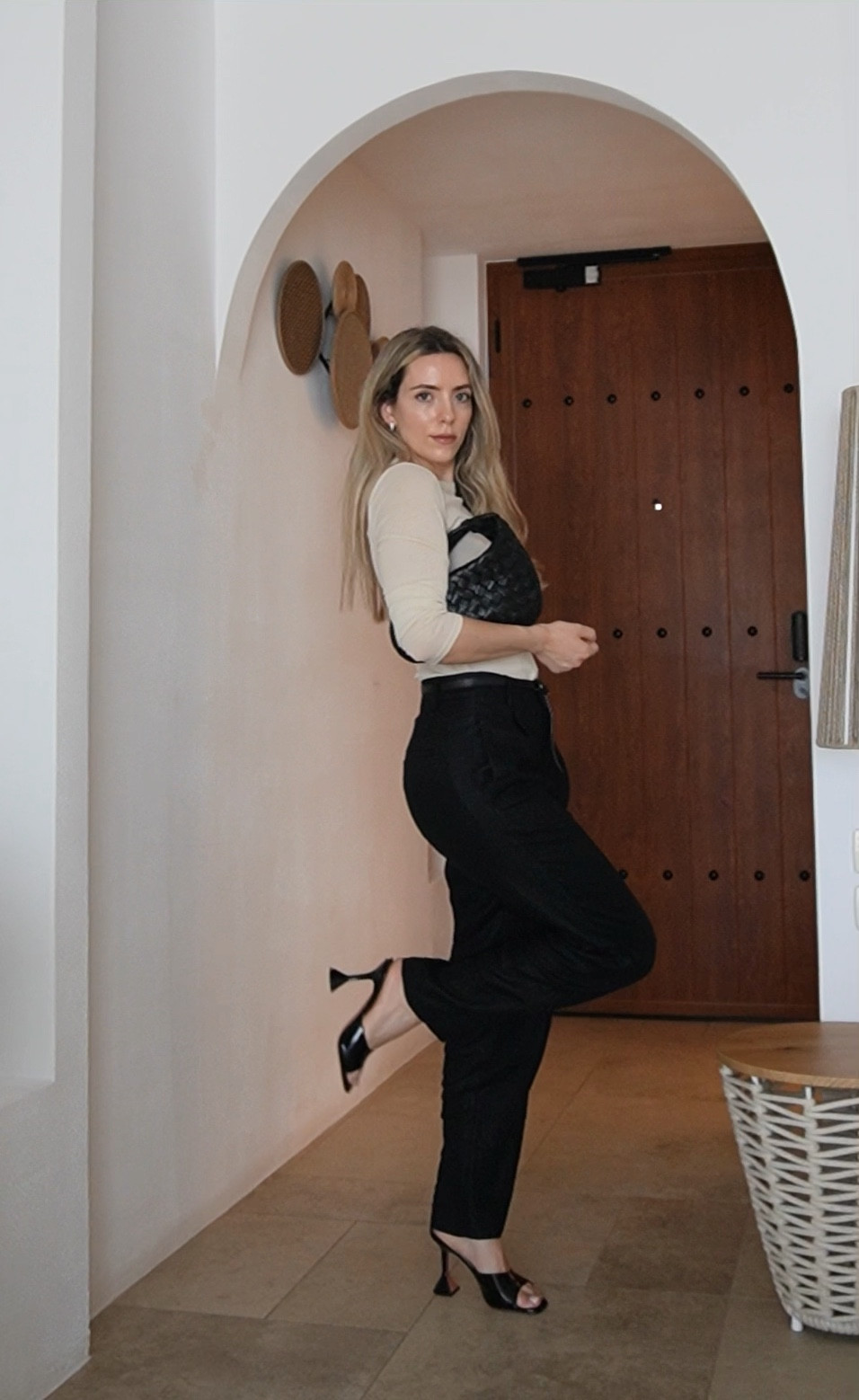 Need a simple and chic dinner outfit formula for Summer?

This is it! Perfect black linen trousers, most comfortable high heels and a simple sheer Mango top.

Just by changing the top you can make it more fun and hot weather appropriate!

A crop top or a sparkly one will look amazing 👌🏻

#linentrousers #massimoduttilinen #blacklinen #linenpants #mangotop #sheertop #aminamuaddimules #comfortablehighheels #dinneroutfit #summeroutfit #datenightoutfit #simpledinnerlook 

#LTKstyletip #LTKSeasonal #LTKeurope