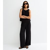 Women's Black Loose Fit Wide Leg Trousers New Look | New Look (UK)