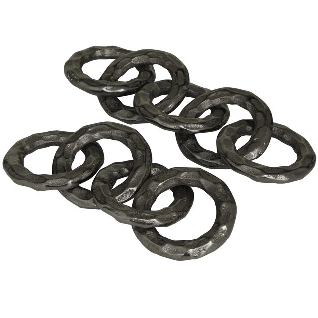 13"W, 2"H Black Aluminum Chain Sculpture, by CosmoLiving by Cosmopolitan (2 Count) | Walmart (US)